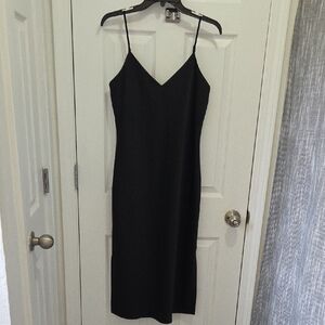 Gianni Bini Black Midi Dress with Spaghetti Straps